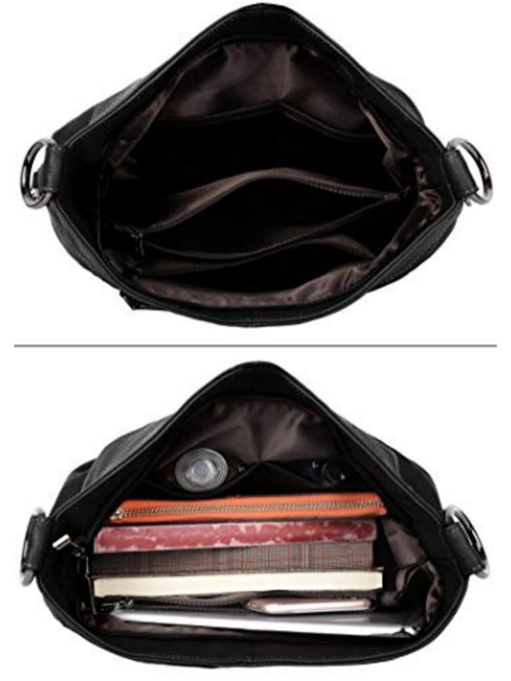Genuine Leather Hobo Bag Shoulder Crossbody Purse Tassel Large - Picture 5 of 6